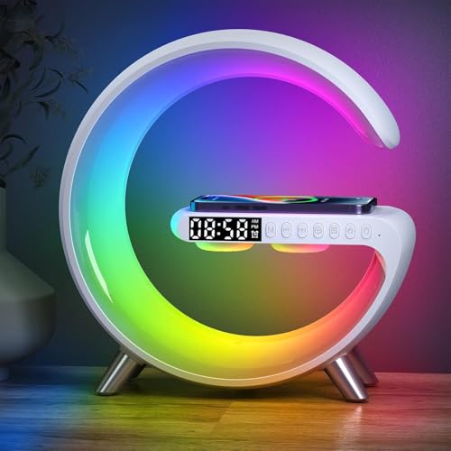 LENGLASS Smart Ambient Light Alarm Clock, Ivory