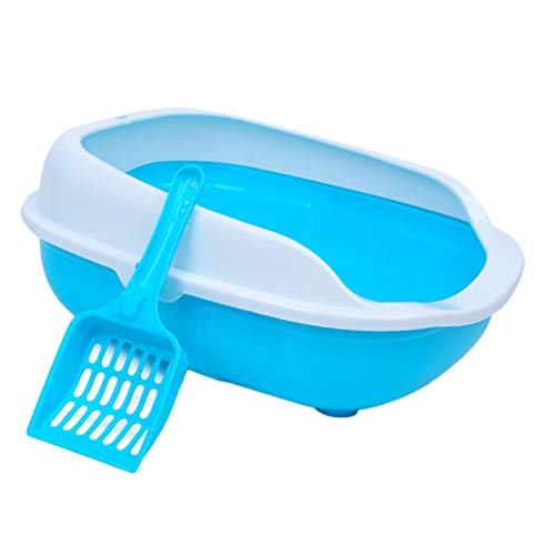 Bandeja de caixa de areia para gatos colorida MonkeyJack antirespingos vaso sanitário com pá