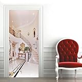 【▲Selbstklebende Türaufkleber sind sehr einfach anzubringen▲】: Der starke Kleber der Türwand löst sich ab und bleibt haften. Wenn der Türtapetenaufkleber geschlossen ist, bleiben keine Rückstände zurück und es entsteht keine Beschädigung der Oberfläche. Selbstklebend, einfach den Aufkleber auf der Rückseitenfolie abziehen und auf die Oberfläche kleben