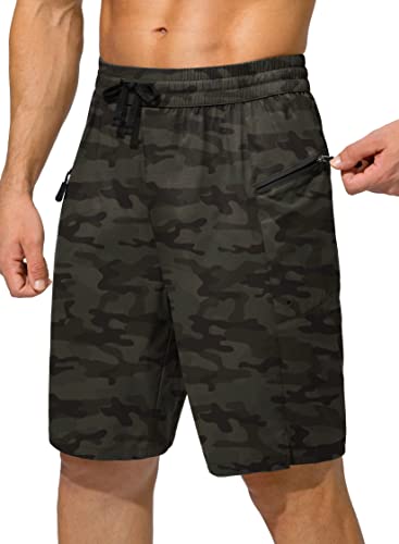 Image of Men's Swim Trunks Quick Dry Board Shorts with Zipper Pockets Beach Shorts Bathing Suits for Men - No Mesh Liner