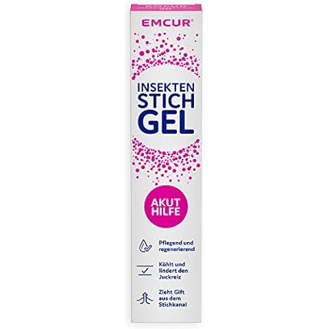Emcur® Insektenstich-Gel | pflegt und beruhigt| kühlt und lindert Juckreiz | desinfizierend | zieht Insektengift aus dem Stichkanal | Veganes Gel nach Insektenstichen | 20 ml Cover