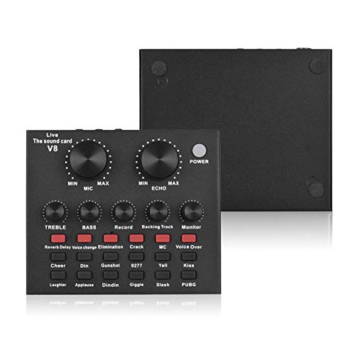 pedkit geluidskaart, multifunctionele live geluidskaart voor zingen/live uitzenden/opnemen van stem en muziek compatibel… - Image 3