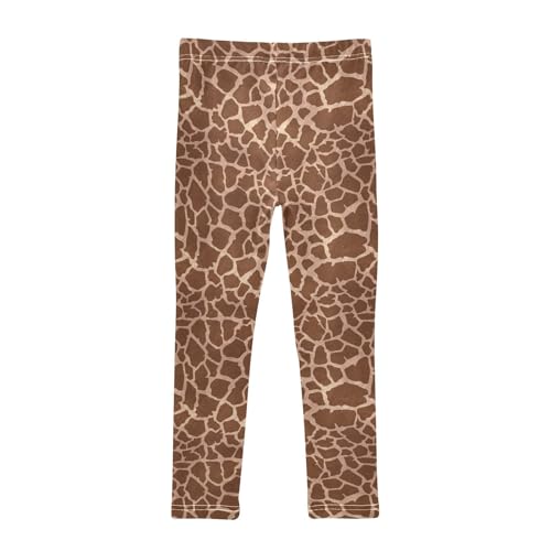 Giraffe Print Girls Toddler Leggings Kids Athletic Tights Pants Ankle Length 4-10 Year2