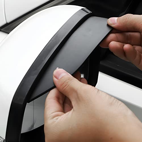 Blilo 2Pcs Car Rear View Mirror Rain Visor Guard, Carbon Fiber Car Side Mirror Rain Eyebrow, Waterproof Auto Mirror Rain Visor Smoke Guard, Universal For Cars, Truck And Suv (Smooth Black) #TOP5