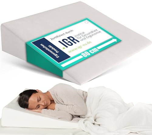 DYNMC you Keilkissen für Bett & Sofa – Ergonomisches Stützkissen zur Schlaf- und Rückenunterstützung – Bettkeil für Kopfteil, Beine oder Sitzen – Komfortkissen für Erwachsene (Weiß, 80 cm)
