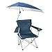 Sedia Da Campeggio Pieghevole Ad Alta Resistenza,portatile Sedia Da Giardino/pesca, Con Ombrellone/portabicchieri Seggiolino Da Viaggio Ultraleggero Per Feste, Picnic, Spiaggia (blu), Carico 220Ibs