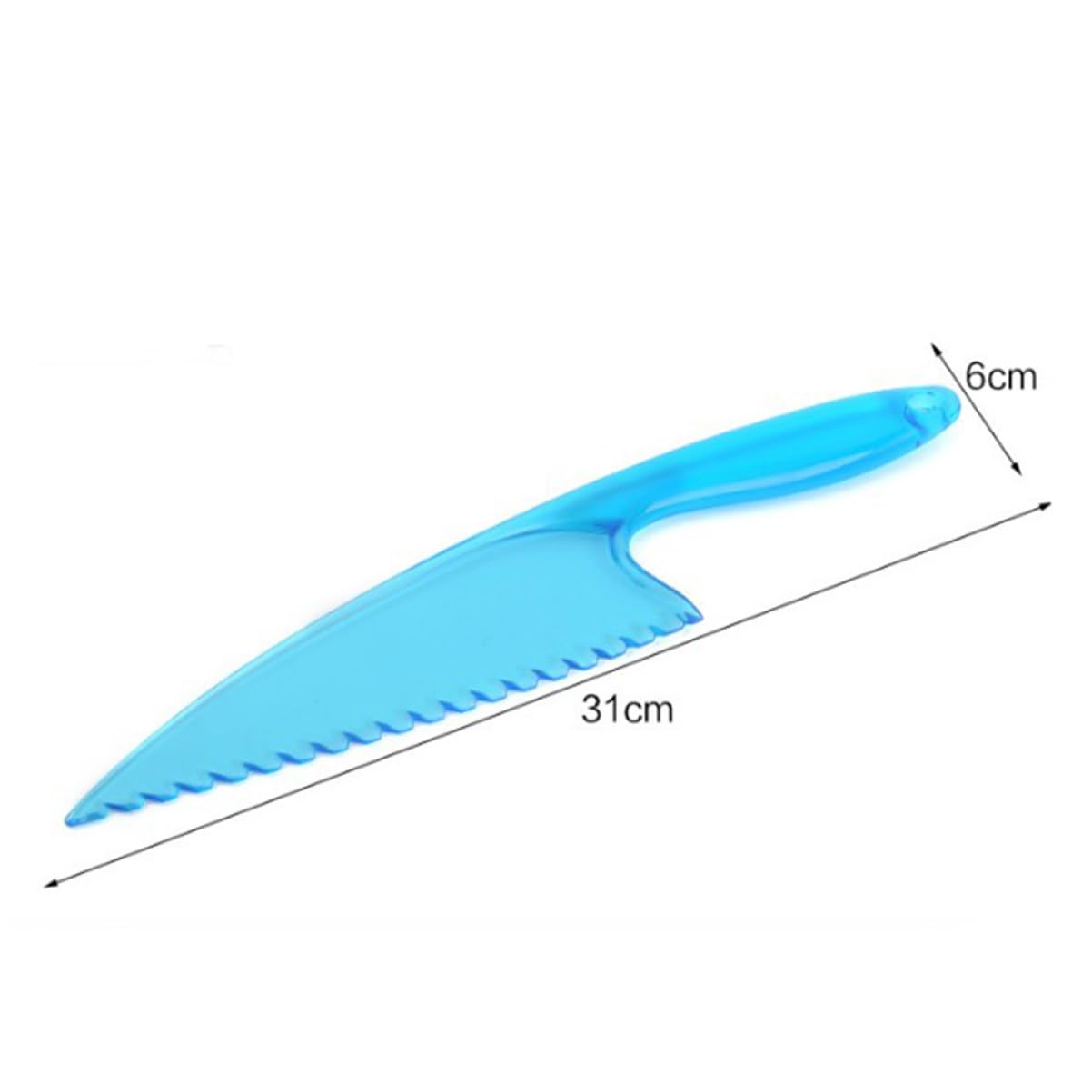 Cabilock Plastic Cake Knife Set Wedding Cake Server Serrated Edge Multi-purpose for Birthday Party and Wedding Random