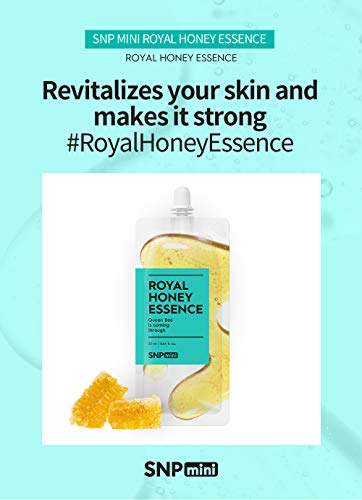 Snp Mini - Royal Honey Essence - Skin & Face Nourishment & Moisturization - Spout Pouch Travel Design - 25Ml Per Pack - 3 Pack - Best Gift Idea For Mom, Girlfriend, Wife, Her, Women #TOP6