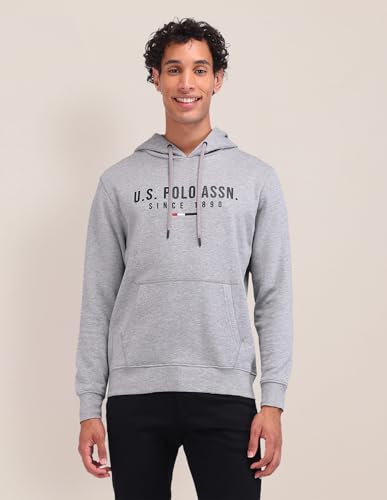 Image of U.S. Polo ASSN. Knitted Regular Fit Sweatshirt for Man - 100% Cotton, Full Sleeves Men Sweatshirts