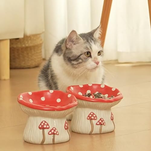 Gamelle en céramique pour chat avec protection cervicale - 4