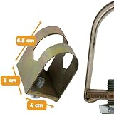BEGRIS® Pierścień do Kosy Ręcznej Skręcany 4x5x6,5 cm Obejma na Klin do Trzonu Kosy Pierścień Stalowy Stabilizator Kosy Mocowanie Łącznik Kosy i Trzonu