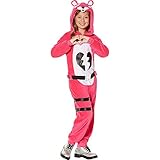 InSpirit Designs Fortnite Zipster Cuddle Team Leader One-Piece Costume for Children, Size Medium, Features Hood and Belt