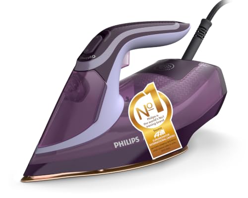 Philips Steam Iron Azur 8000 Series 3000W SteamGlide Elite soleplate No Burns Auto Shut-off - DST8021/36
