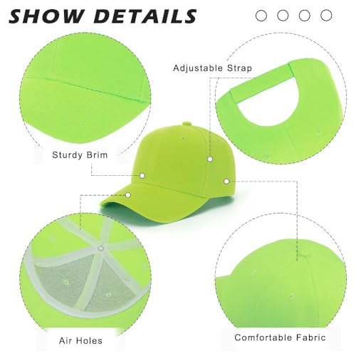 Image of ZH Plain Adjustable Baseball Cap - Lot of 12 Unisex Blank Design Caps