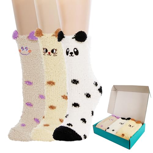 Image of Benefeet Sox Womens Fuzzy Socks Girls Cute Slipper Sock Funny Fluffy Winter Warm Soft Cozy Plush Indoor Sleep Sock