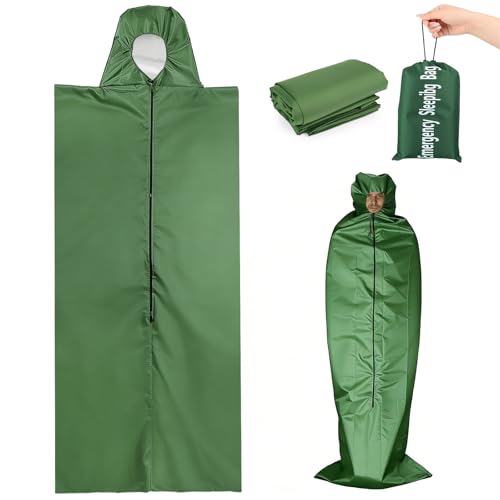EEEKit Notfall Biwaksack: Wasserdicht Survival Schlafsack Mit Kopfabdeckung