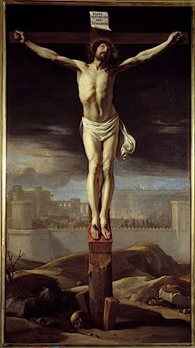 Toile Le Christ en croix Philippe De Champaigne affiche d'art portrait haute qualité