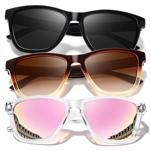 Image of Polarized Sunglasses for Women Trendy Womens Sunglasses Classic Retro Designer Sun Glasses UV Protection Shades
