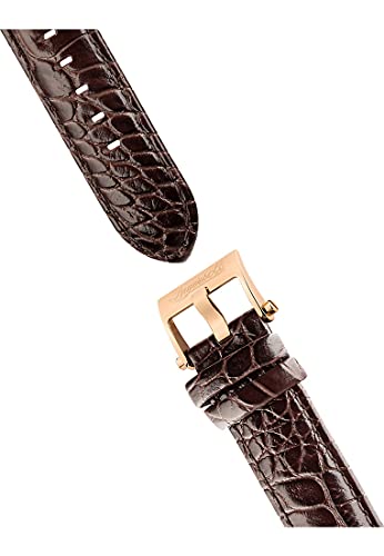 Ingersoll 1892 The Charles Herren-Automatikuhr, 44 mm, mit champagnerfarbenem Skeleton-Zifferblatt und schwarzem Echtlederarmband I05805 – Bild 4