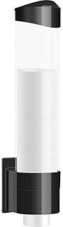 Samhe Cup Dispenser Water Dispenser Cup Holder Pull Type Paper Automatic Remover 7oz - 12oz Cone or Flat Bottom Cups for Home Office Hospital (Black, Large) - coolthings.us