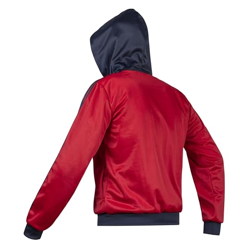 Image of JL Kippha's Historical East Germany DDR Sports Jacket Jumper Top Red GDR Hoodie Zipped Retro