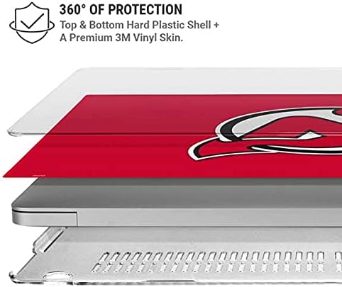Skinit Case + Skin Compatible with MacBook Pro 16in (2019-20) - Officially Licensed NHL New Jersey Devils Solid Background Design