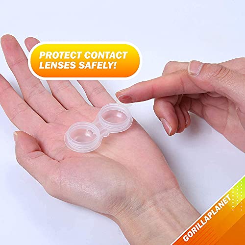 20Pcs Étui de Lentilles de Contact, Voyage Boite à Lentilles de Contact, Portable Etui Lentilles de Contact, avec Capuchons L et R-Jaune, Bleu, Violet, Orange - Image 7