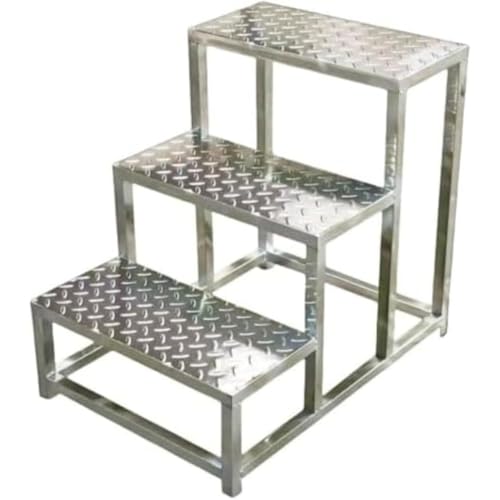 ステップ台 防水台 作業用階段EnergyDeer ステンレス製 段差解消 滑り止め 防水 耐候性 耐腐食性 屋内・屋外、工場、スーパーマーケット、倉庫に適用 (4 ? ?60cm,a)