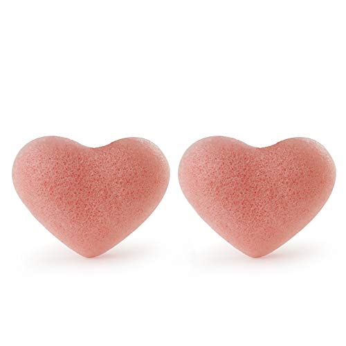 Konjac - Spugna detergente naturale per il viso, 2 pezzi