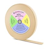Mandala Crafts Wide 3/4 Inch Khaki Elastic Bands Spool for Pants Waistbands Sewing and DIY Crafts, 50 YD Stretchy Flat Fabric Strap Knit Elastic Band for Wig