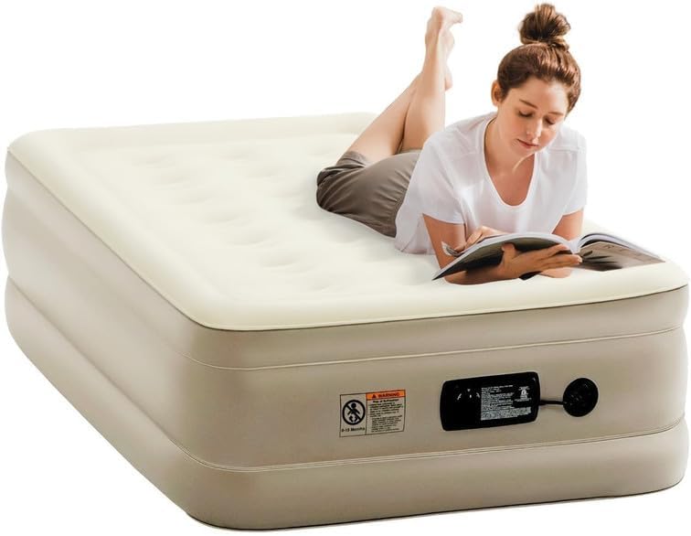 - Single Air Bed, Inflatable Mattres with Free Electric Pump, Quick Self-Inflation/Deflation Guest Air Mattress, Blow Up Bed for Home Camping Versatile Sofa Cum Air Folding Sofa Bed–Long-Lasting (A+)