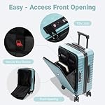 3 piece Luggage Set Expandable Suitcase 22x14x9 Airline Approved Carry on, Front Opening ABS Hard Case Suitcases with Spinner Wheels, TSA Lock - Image 3