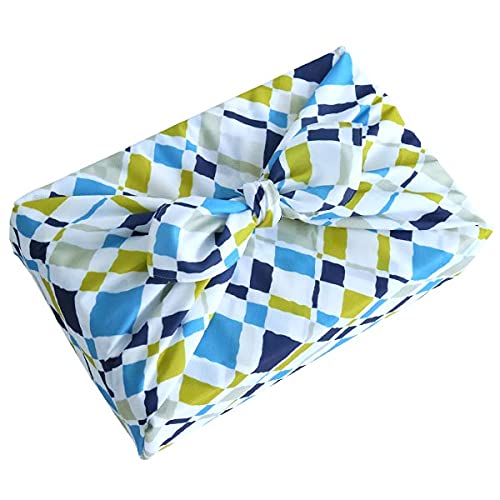 Japanese Furoshiki Wrapping Cloth Large 39in Lattice Pattern Polyester
