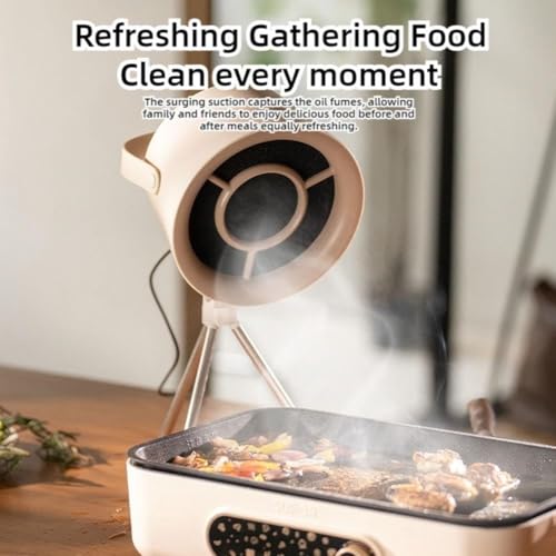 GVNYIJFF Puff Chill Fan for Smoking, Smoke Away Purifier Fan with 3 Modes, Portable Kitchen Range Hood Exhaust Fan, for Kitchen, Dining Table, Outdoor Barbecue(Blue) - Image 3
