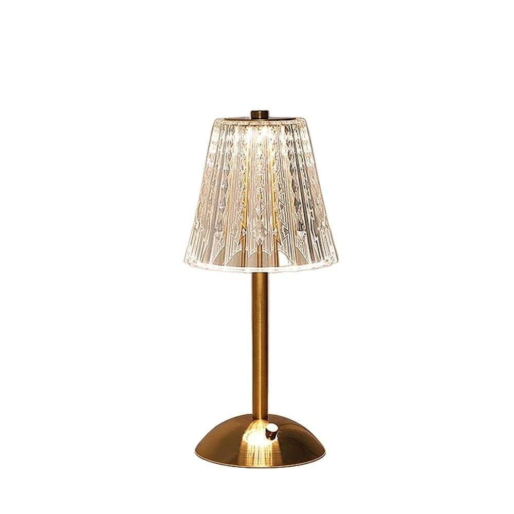 LYVQZPWLR LED Touch Bedside Table Lamp, Rechargeable Cordless LED Table Lamp Gold Touch Dimmable 3 Colors Indoor Outdoor