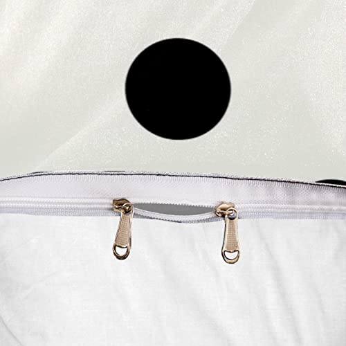 Dragonbtu (1 Duvet Cover 2 Pillowcases) Bedding Duvet Cover Set Blck White Polka Dot Breathable Comforter Cover For Teen Boys #TOP5