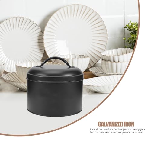 Contenedor Metálico Negro para Decorar la Encimera de la Cocina y Guardar Café 4