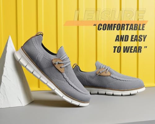 Image of Men's Walking Boat Shoes Slip On Casual Loafers Non Slip Comfortable Lightweight Work Driving Shoes