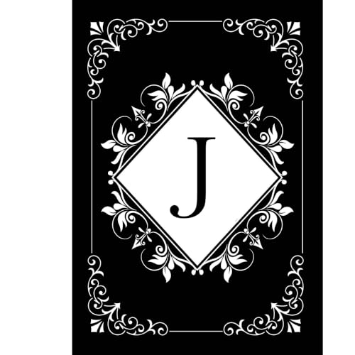 Briarwood Lane Everyday Double Sided Garden Flag 12x18 For Outdoor Black and White Monogram J Garden Flag Flags For Outside