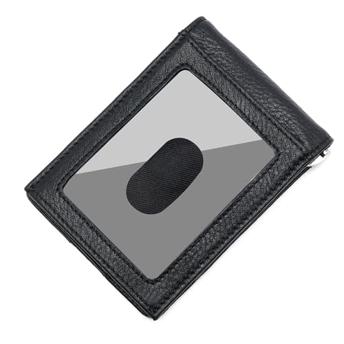 Fabio Valenti Money Clip Slim Minimalist Wallet for Men RFID Blocking Bifold Mens Wallet with Front Pocket Money Wallets Thin Gift Box(Money Clip-1)2