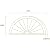 Ekena Millwork PED48X11X02SB Elliptical Sunburst Pediment, 48"W x 11"H x 2"P