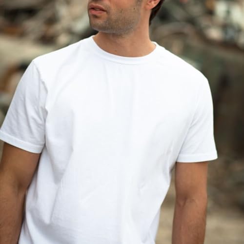 Camiseta Branca Algodão Malha Penteada Fio 30.1 Tamanho M Lisa StatusGold