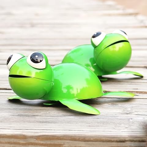 Cruis Cuka Metal Yard Art Garden Decor Cute Turtle Outdoor Fence Decorations Lawn Ornaments Backyard Decor - Set of 2 Cover