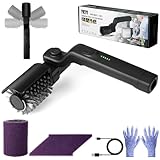 Mity rain Electric Grill Cleaner Brush - Rechargeable BBQ Cleaner with 400 RPM Motor, Type-C Charging - Stainless Steel Bristles, Black