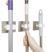 Serenib Broom Mop Holder,BODFPPC Wall Mounted Broom Gripper Holds Self Adhesive no Drill,Broom Or...