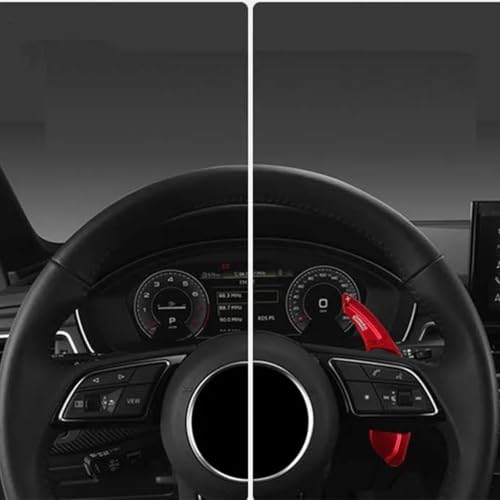 Extensión de levas de cambio de aluminio plata para volante de Mustang 2015-2023 2