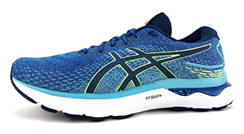 ASICS Nimbus 24 Straßenlaufschuhe für Männer Hellblau Grün 44 EU