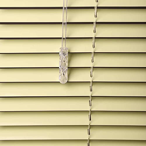 Aluminum Venetian Blind, 5cm Bamboo Slat, Inside/Exterior Mount, Beige Large Balcony Office Sun Shade, 80/100/120/140cm Wide (Size : 140x200cm(55x78in))
