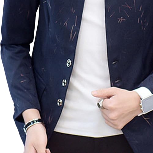 Men's Business Casual Versatile Blazer Printed Single-Breasted Suit Jacket Banquet Sport Coat3