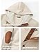 JMIERR Hoodies for men Casual Cotton Textured Long Sleeve Quarter Collar Drawstring Button Pullover Hooded Early Fall Fashion Sweatshirts, S, Beige